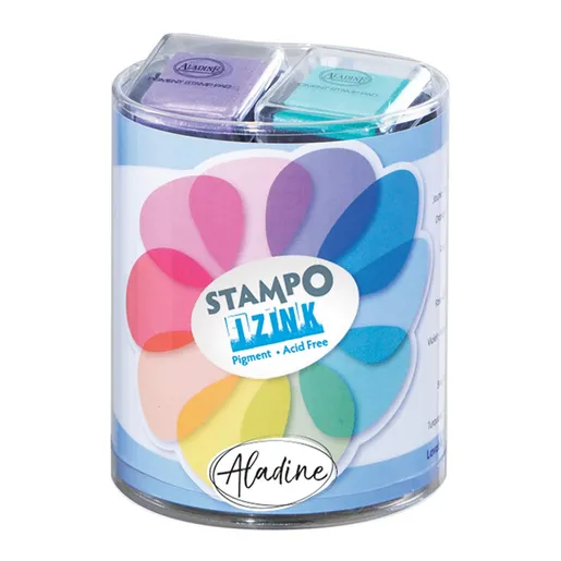 aladine razítkovací poštářky stampo izink pigment pastelové barvy 1