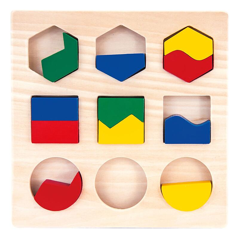 bino dřevěné puzzle geometrické tvary 1