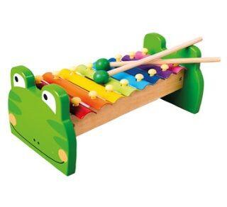 bino xylofon kovový žabka 1