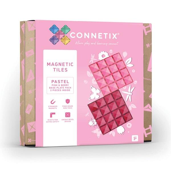 connetix tiles connetix tiles základny pink and berry 2 kusy 1