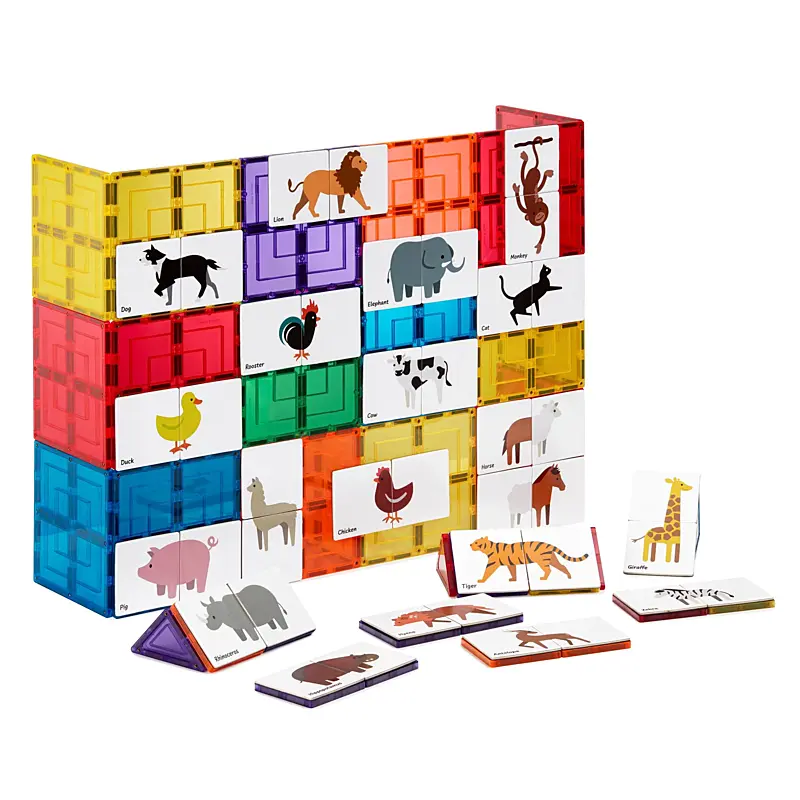 learn and grow toys learn and grow magnetická stavebnice zvířecí puzzle 40 ks 1