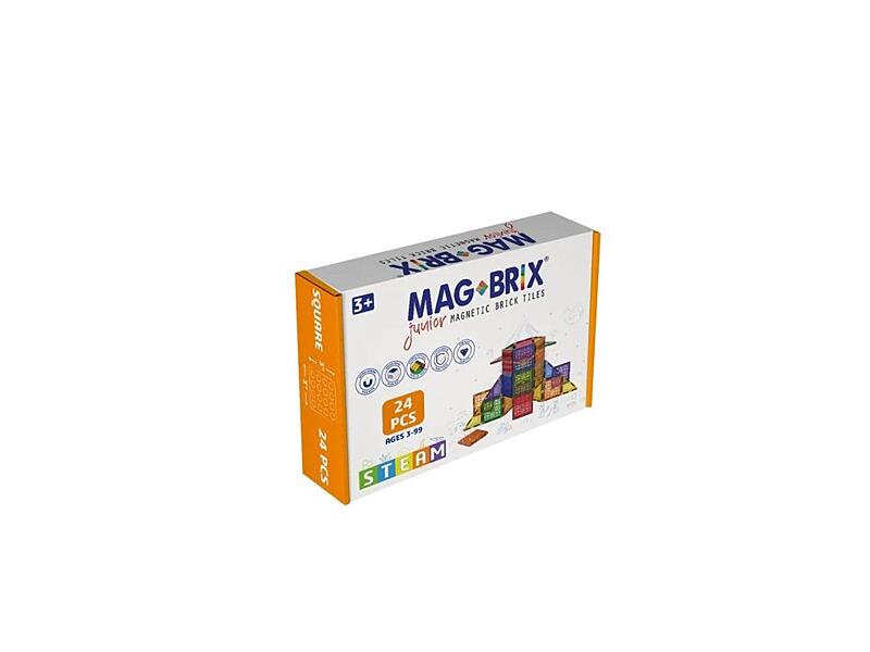 magbrix junior magnetické čtverce pro lego 24 ks 1
