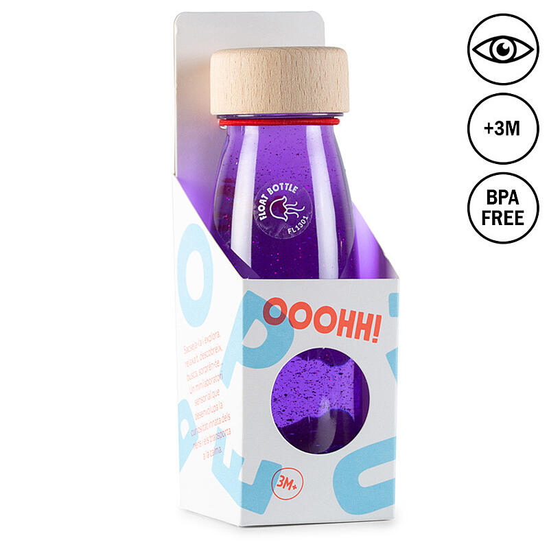 petit boum petit boum senzorická plovoucí lahev fialová 250ml 1