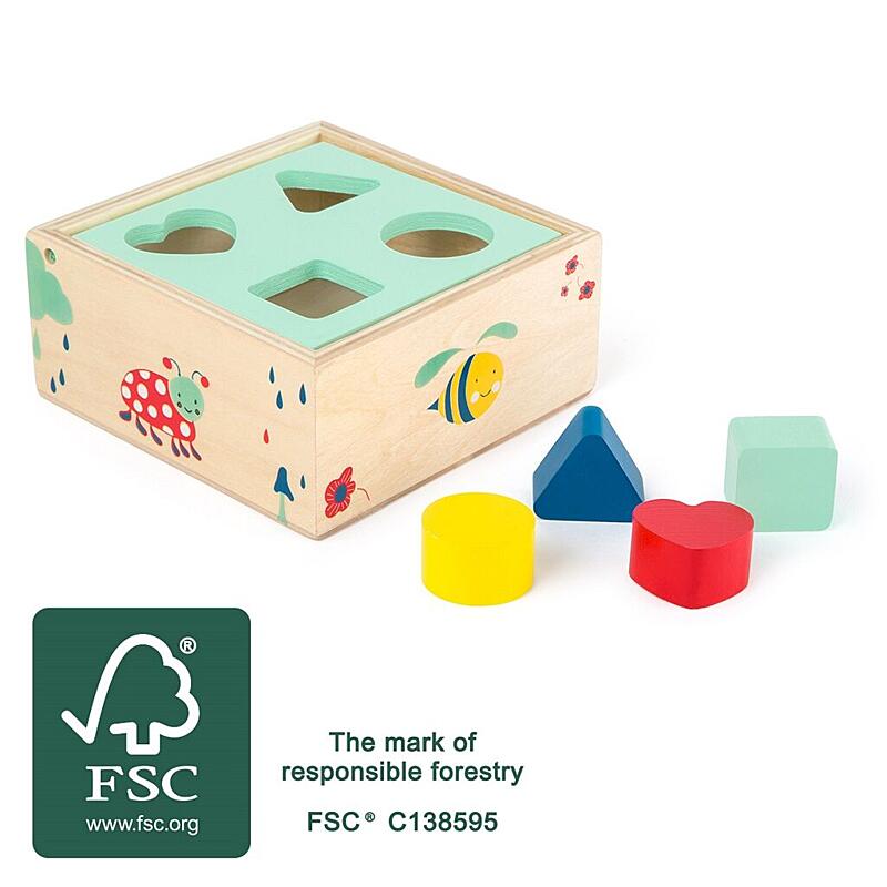 small foot motorické hračky lesní krabička vkládání tvarů 1