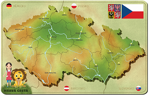 dárky pro malé cestovatele - mapa ČR