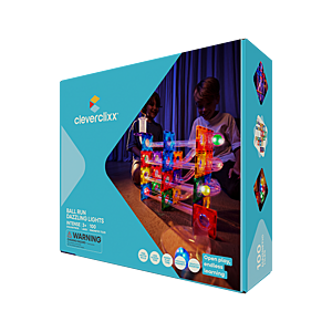 Cleverclixx - Magnetická kuličková dráha se svítícími kuličkami Intense 100 ks