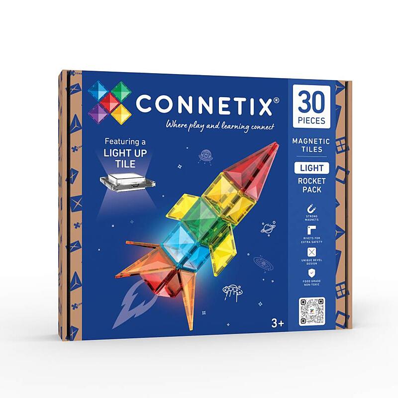 CONNETIX Tiles  - Magnetická stavebnice  Light Rocket Pack  30 ks