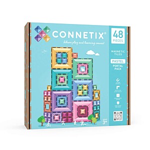 CONNETIX Tiles – magnetická stavebnice Pastel Portal Pack 48 pc