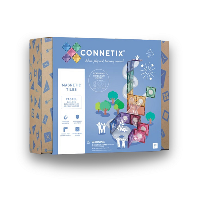 Connetix Tiles - Rozšíření ke kuličkové dráze PASTEL 80 ks