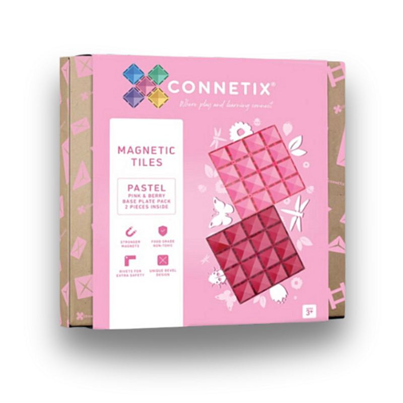 Connetix Tiles - Základny Pink and Berry 2 kusy