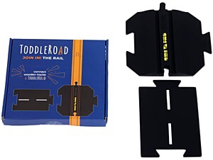 TODDLEROAD železniční přejezd se silnicí - 2 silikonové puzzle díly