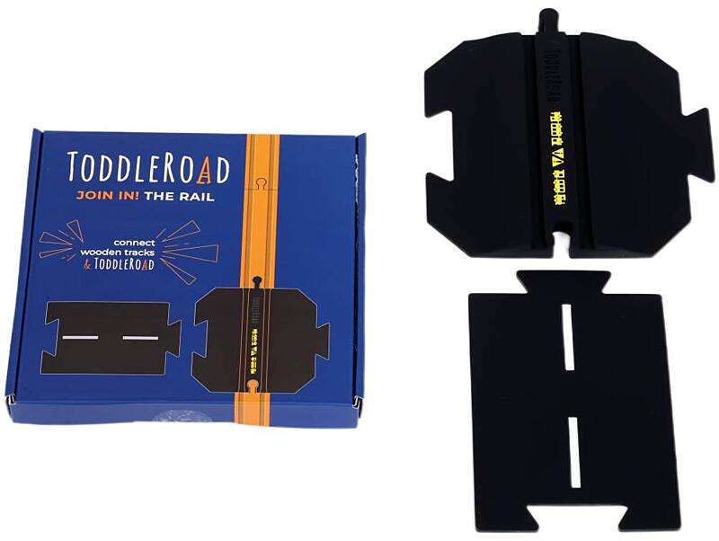 TODDLEROAD železniční přejezd se silnicí - 2 silikonové puzzle díly