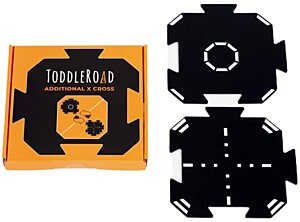 TODDLEROAD kruhový objezd a křižovatka - 2 silikonové puzzle díly